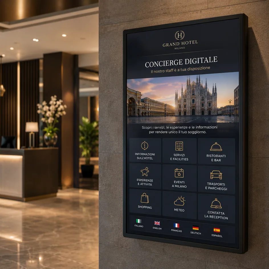 Informazioni e servizi a portata di touch, 24/7