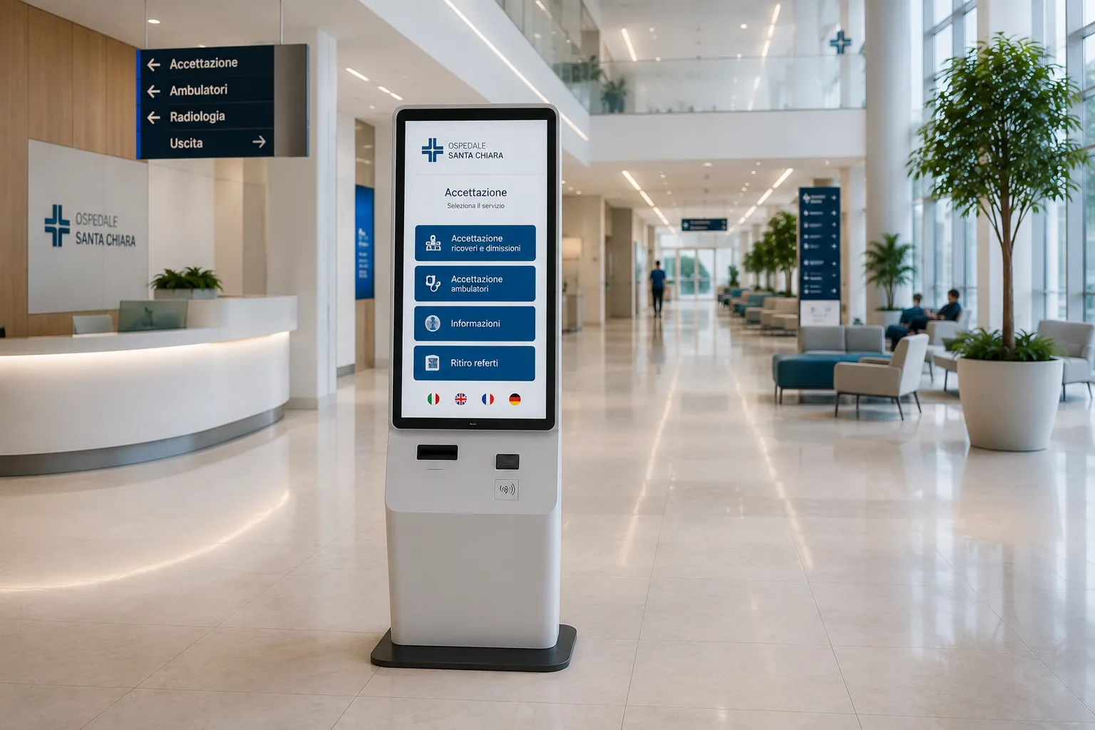 Check-in autonomo all’ingresso della struttura